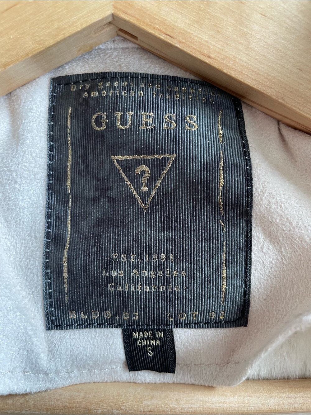 GUESS Cream Faux-Fur Collar Belted Teddy Jacket - Picture 8 of 9